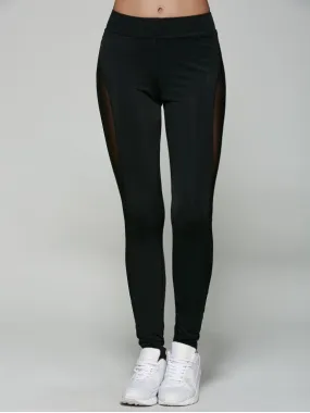 Trendy See-Through Mesh Leggings