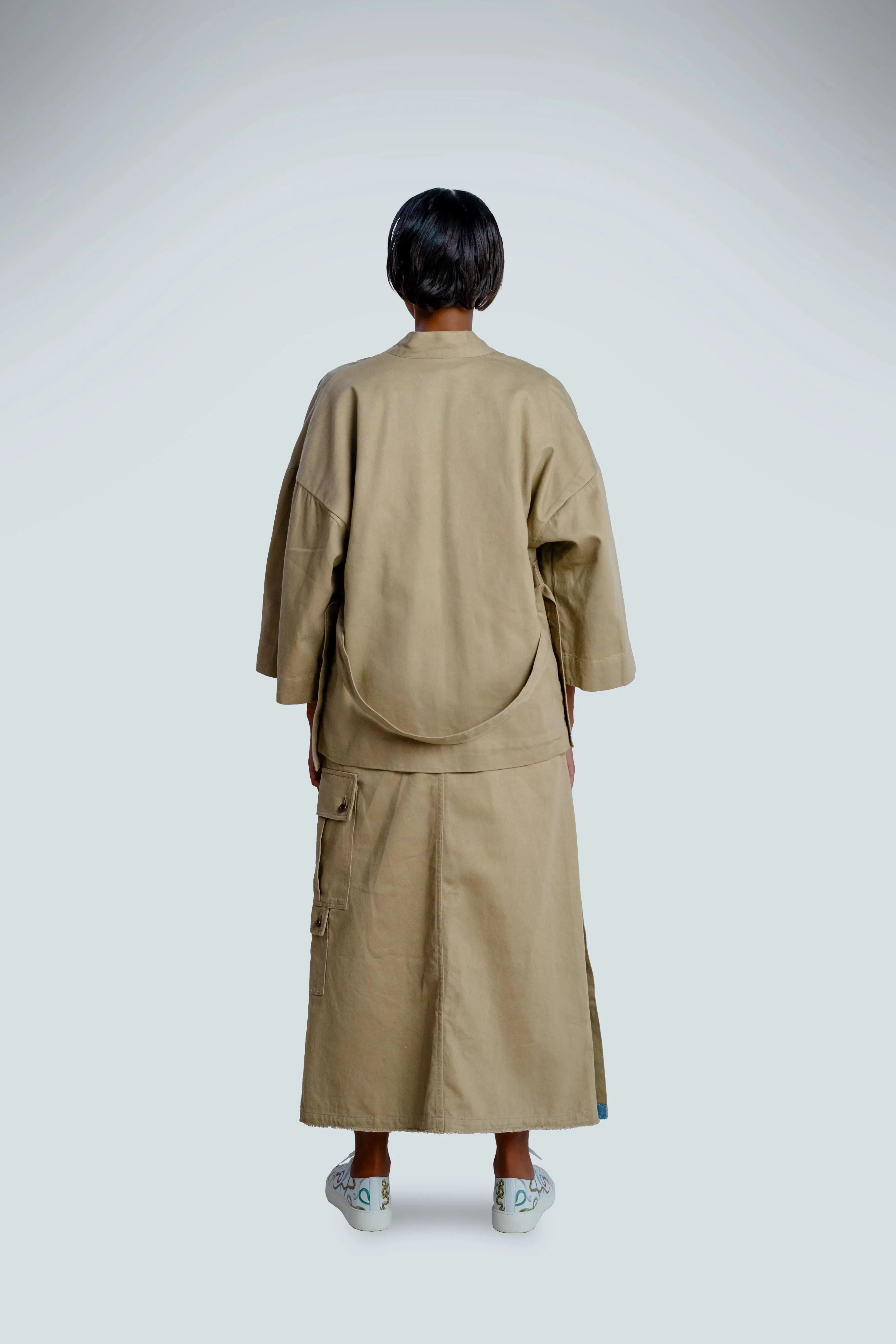 TSHEPO MAXI SKIRT, KHAKI
