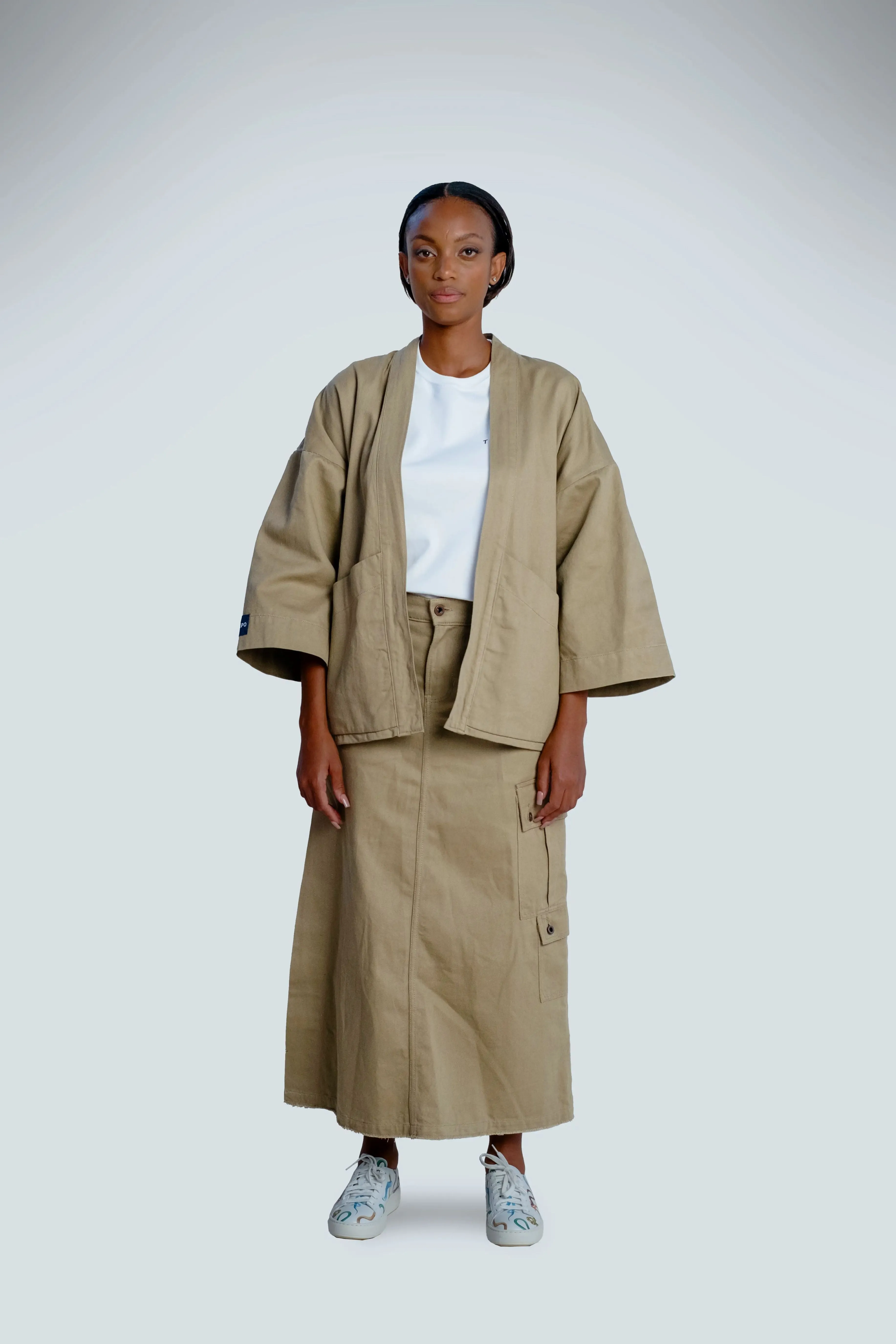 TSHEPO MAXI SKIRT, KHAKI