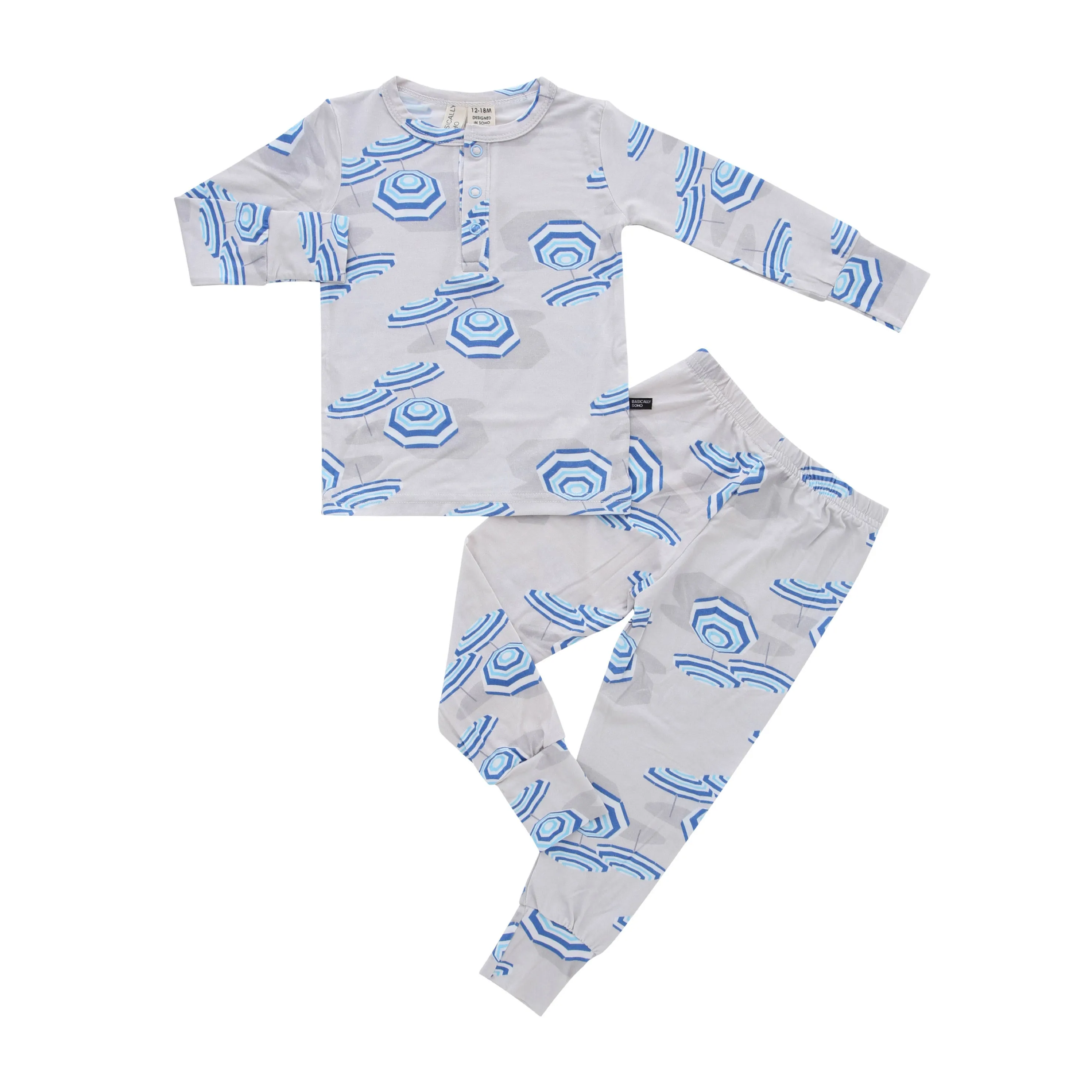 Two-Piece Set in Beach Club Navy Gray
