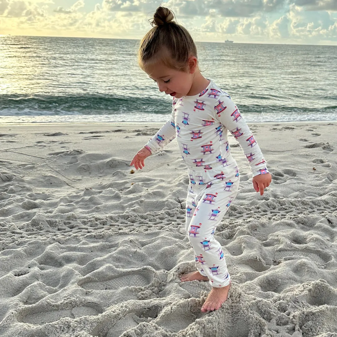 Two-Piece Set in Beach Watch - Pink