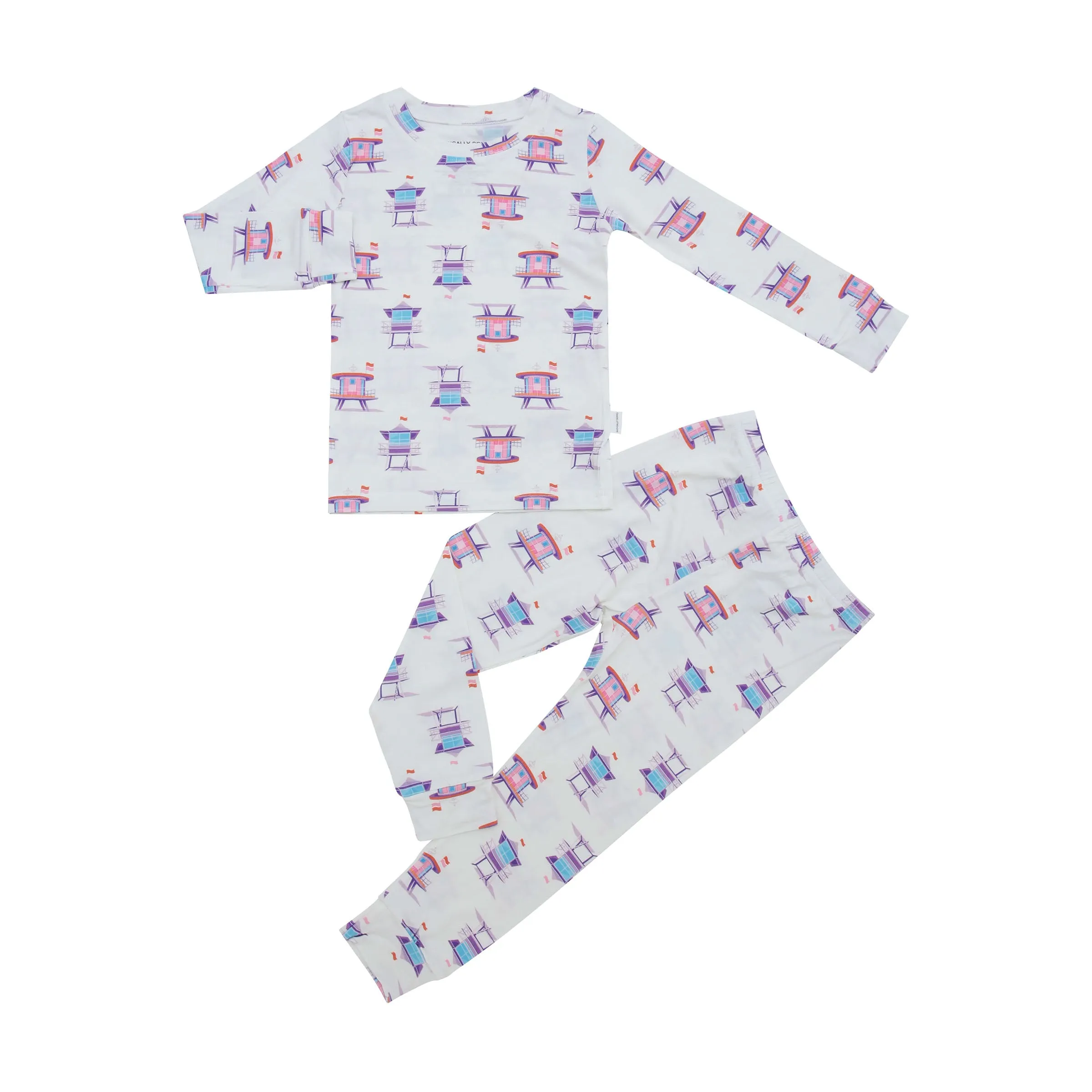 Two-Piece Set in Beach Watch - Pink