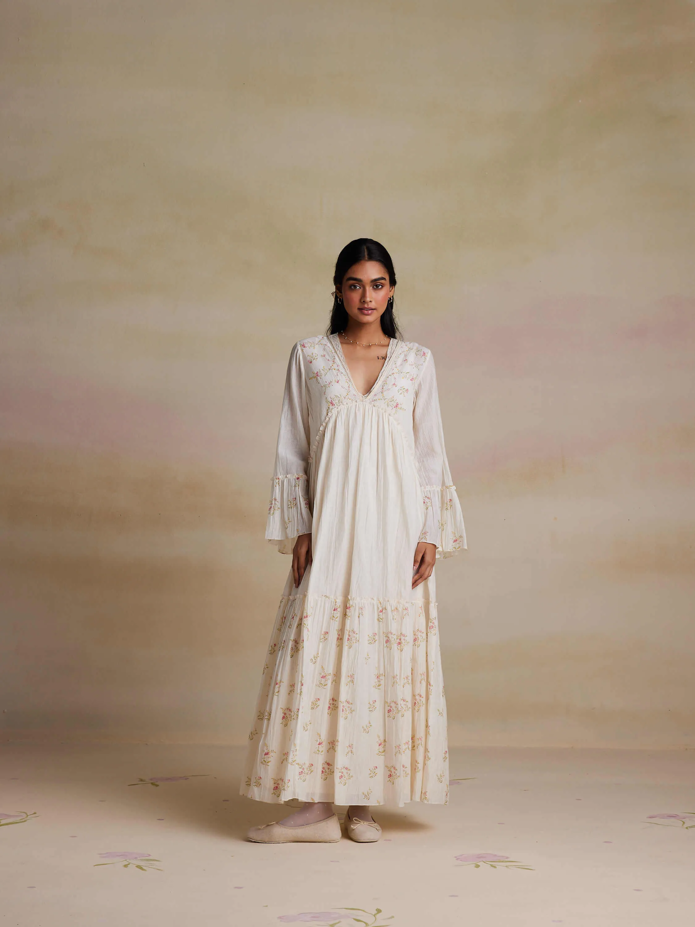 Vintage Garden Maxi Dress