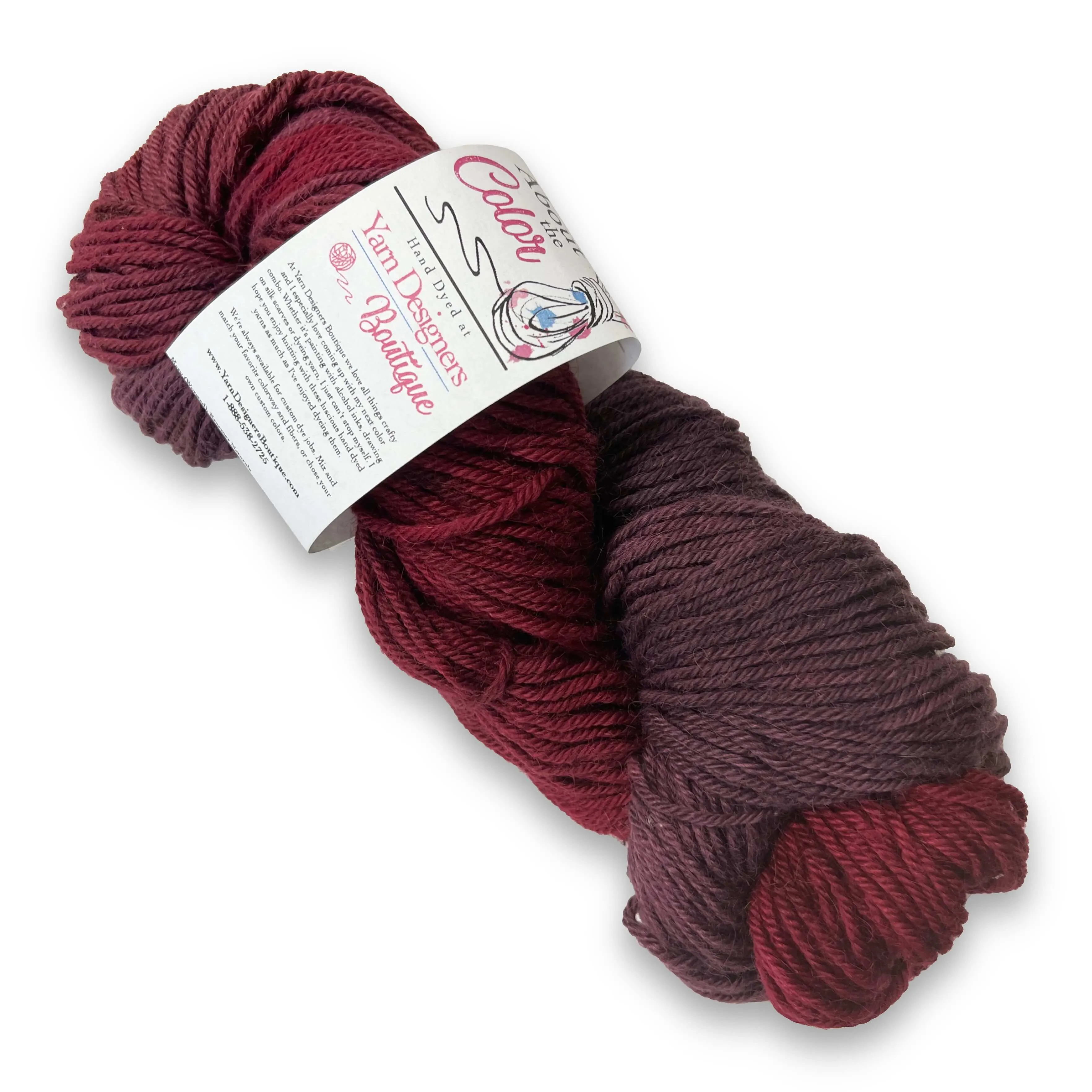 Vintage Reds with Pink Grey, Hand Dyed Worsted Alpaca & Merino
