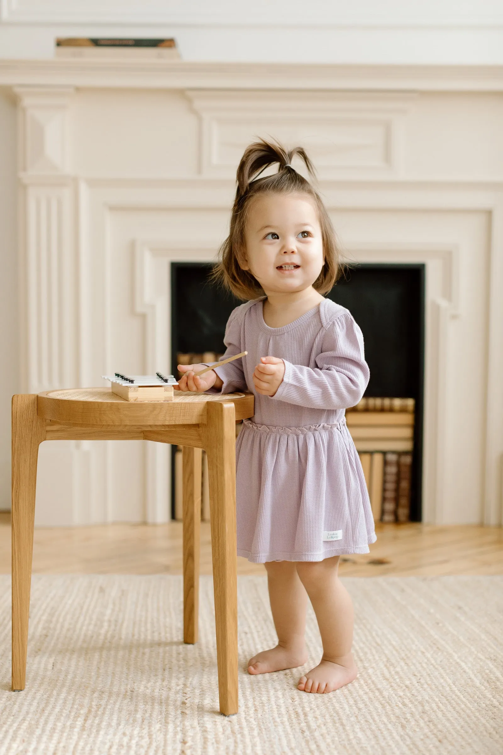Waffle Long Sleeve Bodysuit Dress