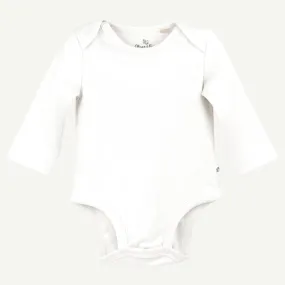 White Long Sleeve Pima Bodysuit