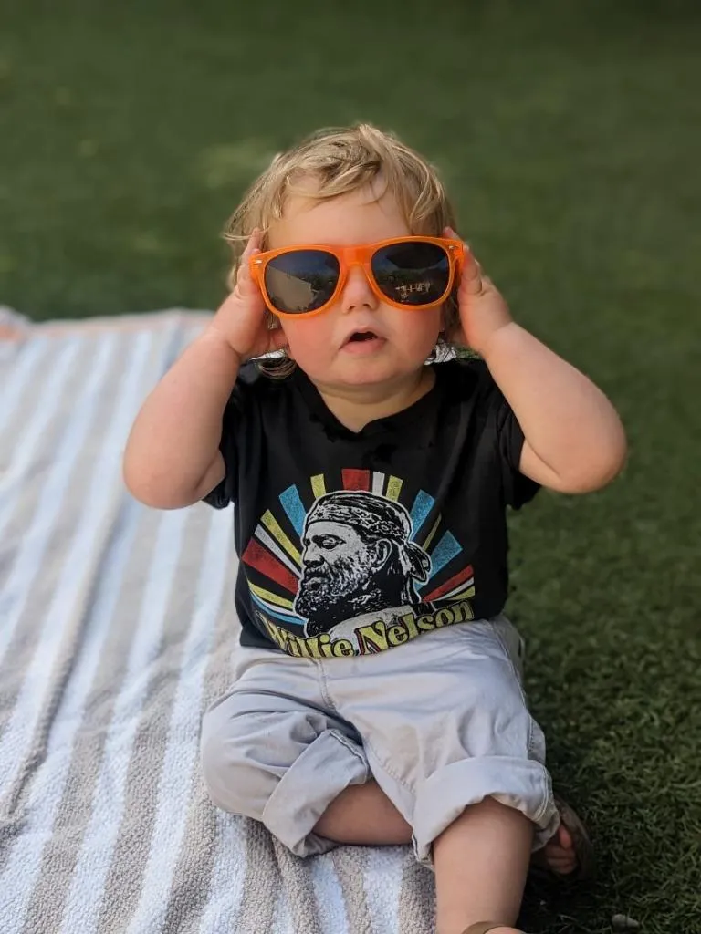 Willie Nelson Organic Short Sleeve Onesie