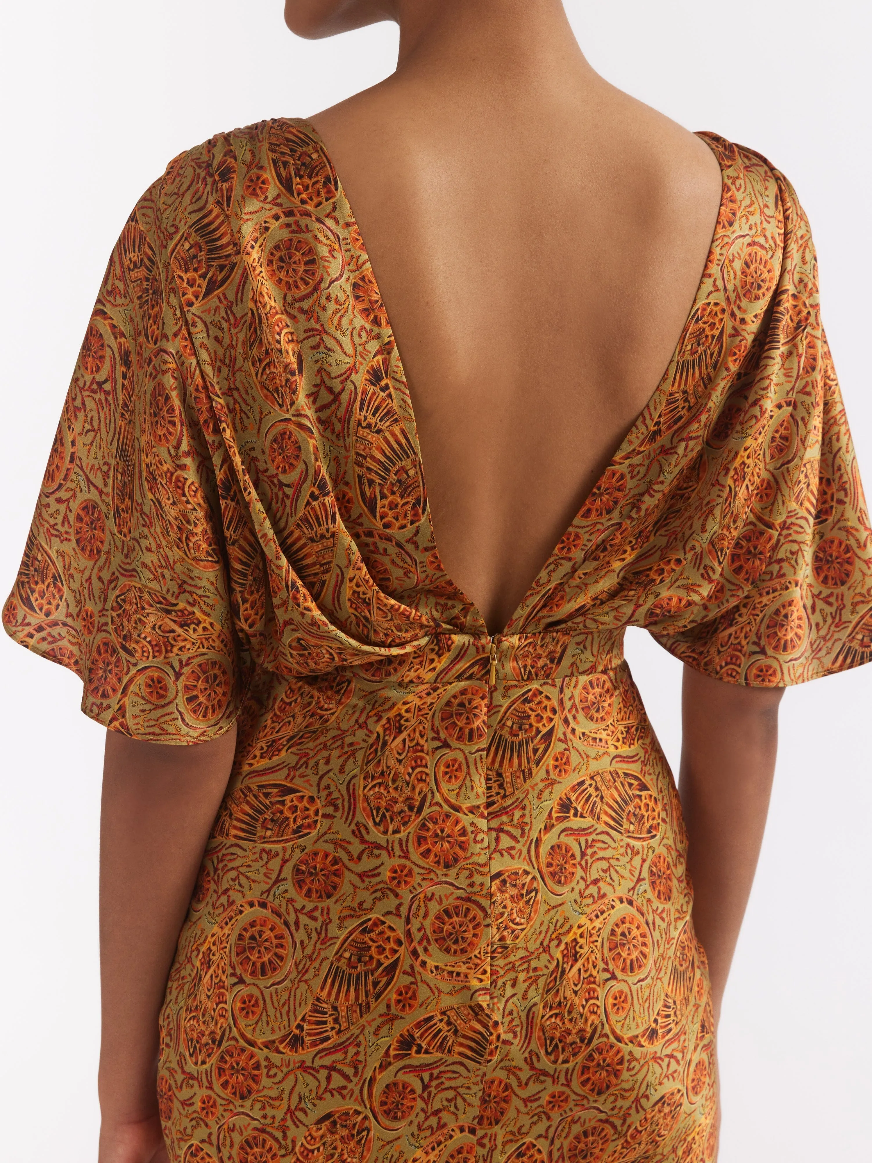 Winona Dress in Copper Paisley