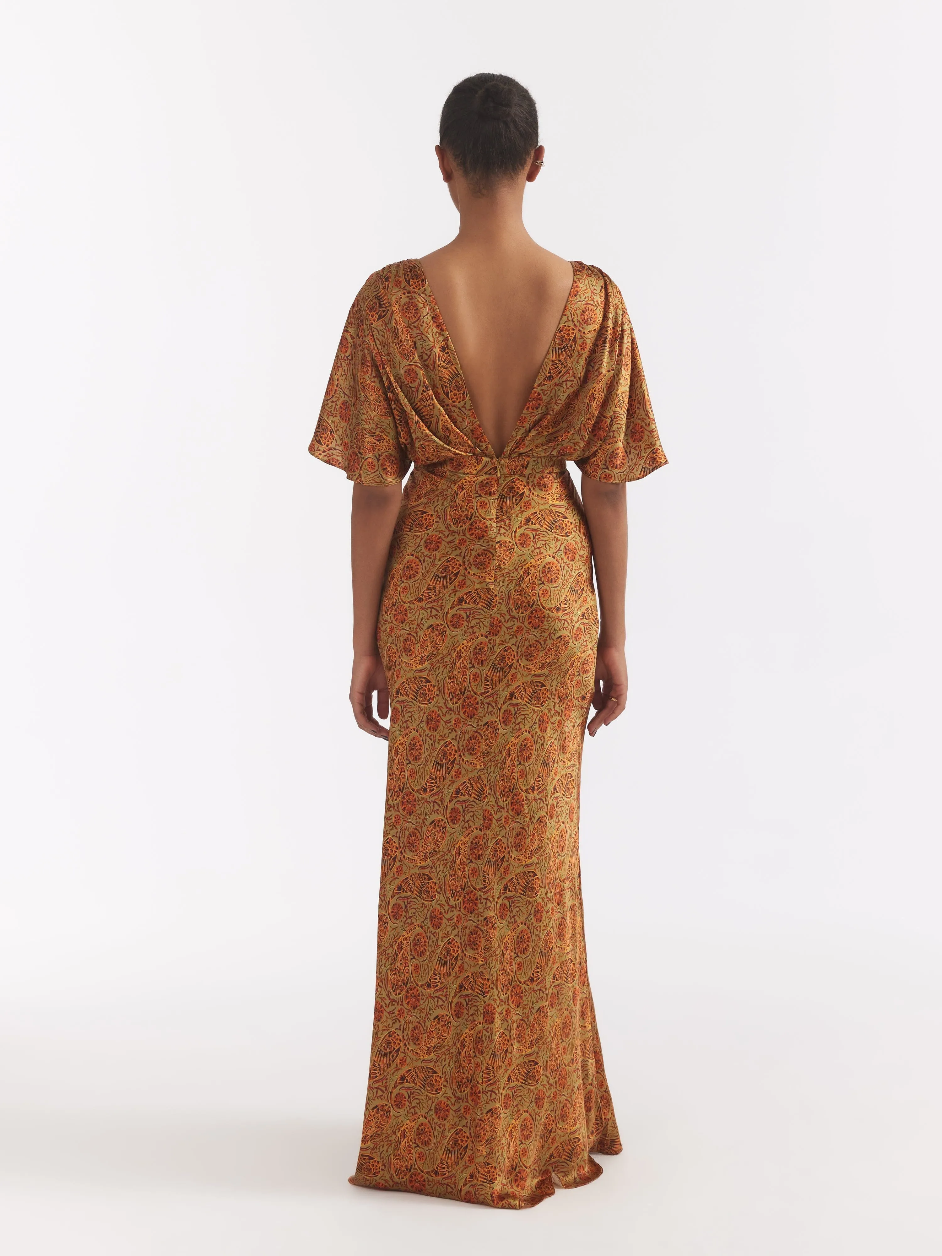 Winona Dress in Copper Paisley