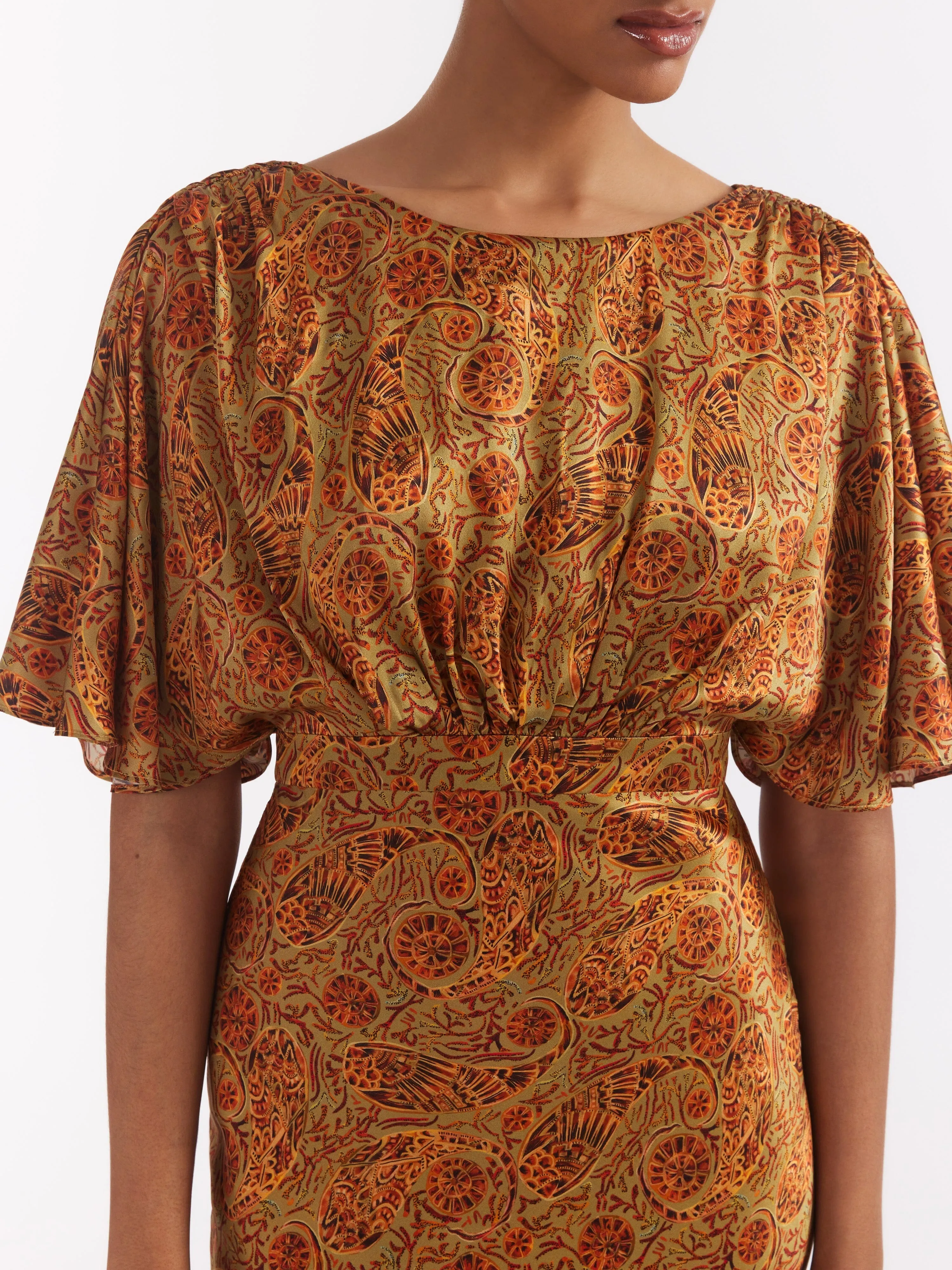 Winona Dress in Copper Paisley
