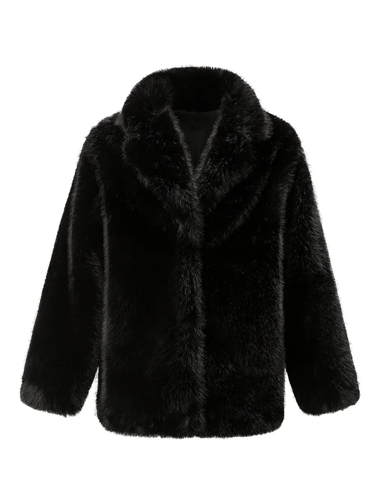 Winter Thick Warm Hairy Faux Fur Jacket