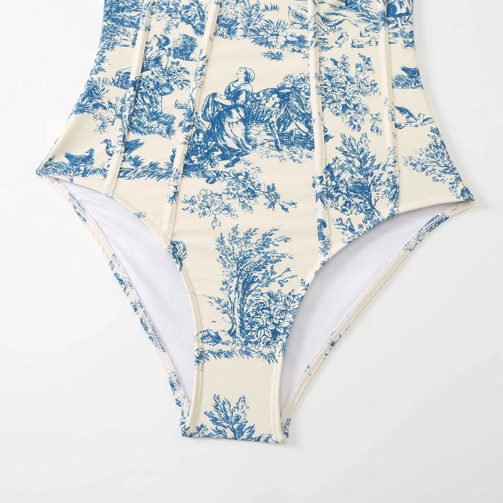 Women's One-piece Swimsuit with Cover-up Scarf