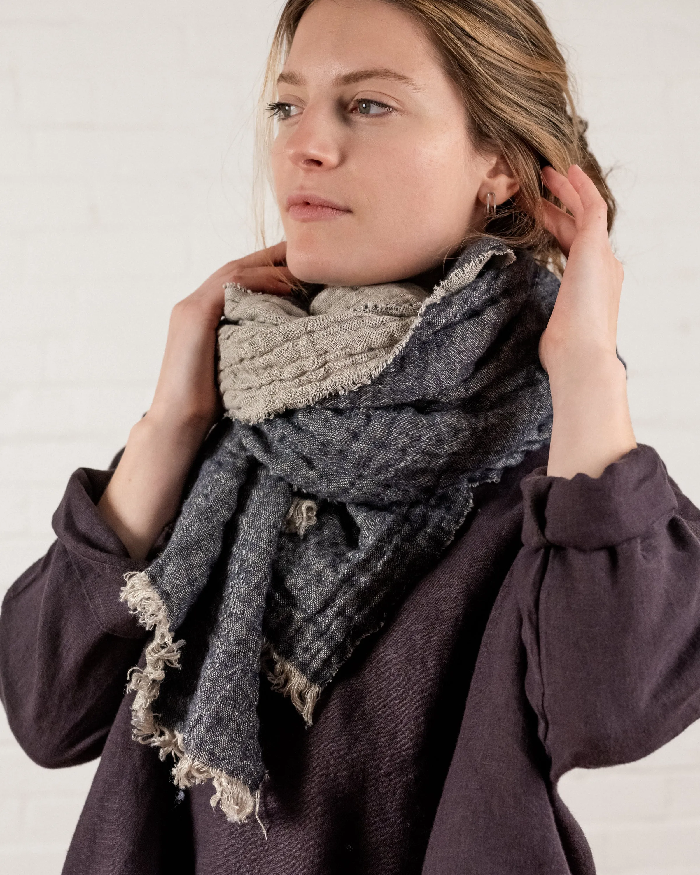 Wool/Linen Double Scarf
