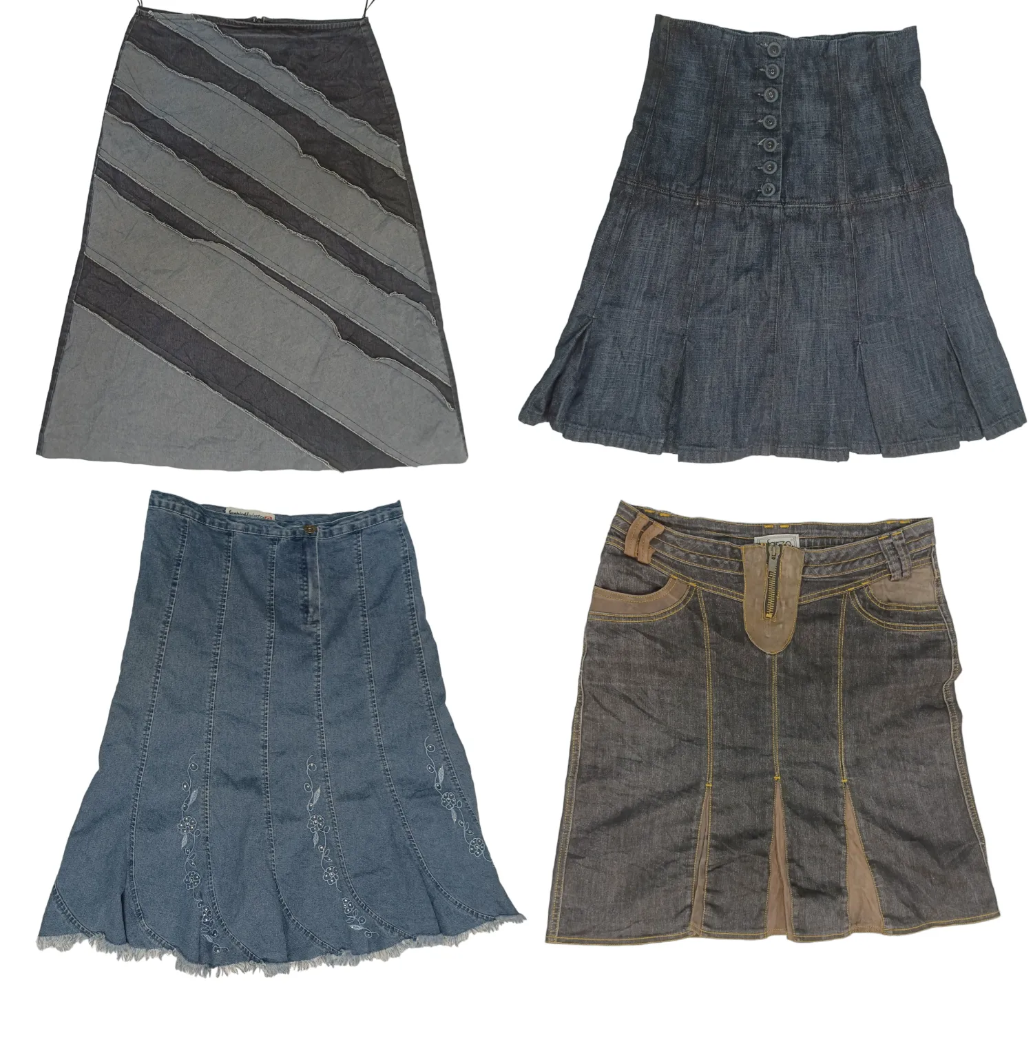 Y2K Maxi Magic: Denim Skirt Spectacular! ✨🔥( S-165)