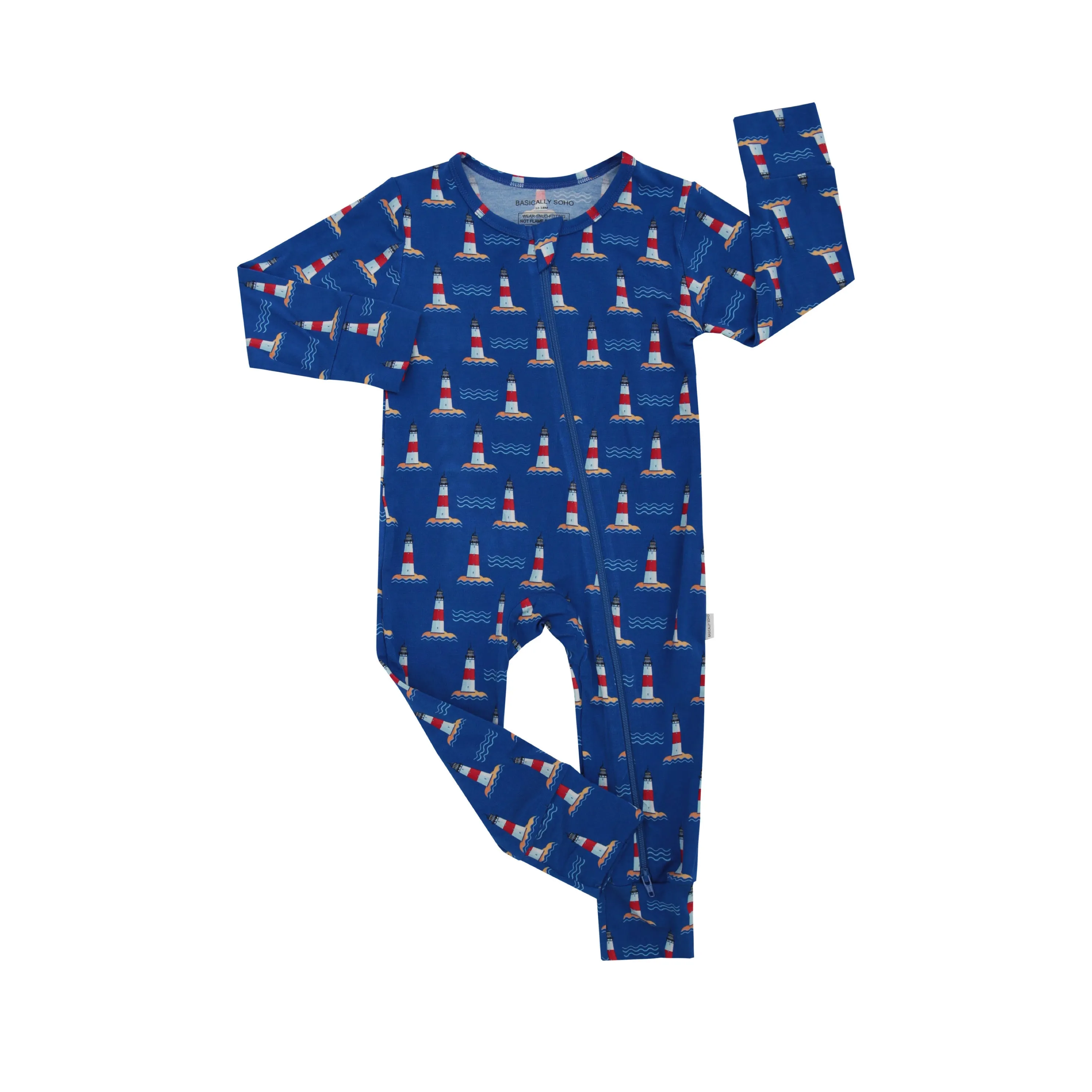 Zippered Romper in Lighthouse